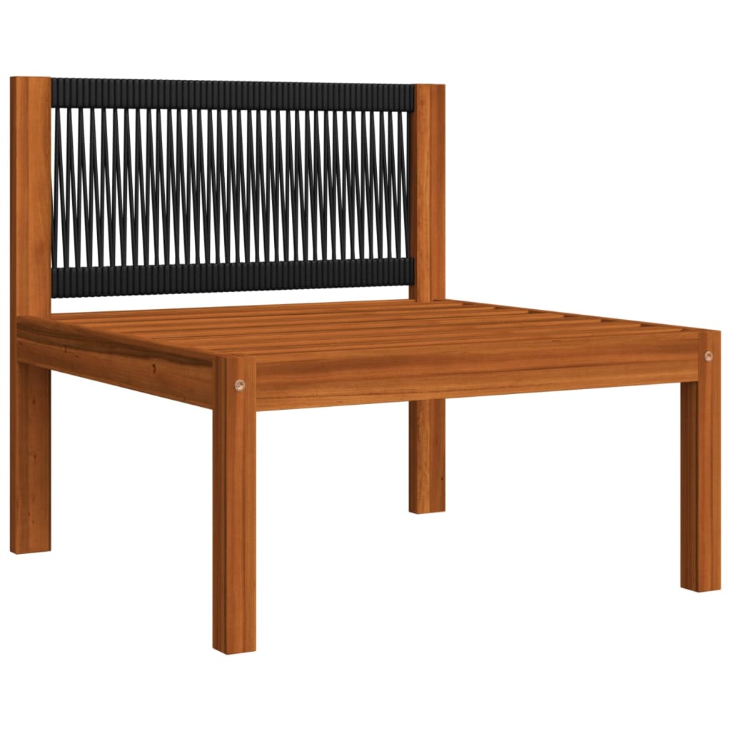 3-Delige Loungeset Met Kussens Massief Acaciahout 1 Middenbank + tafel + voetensteun