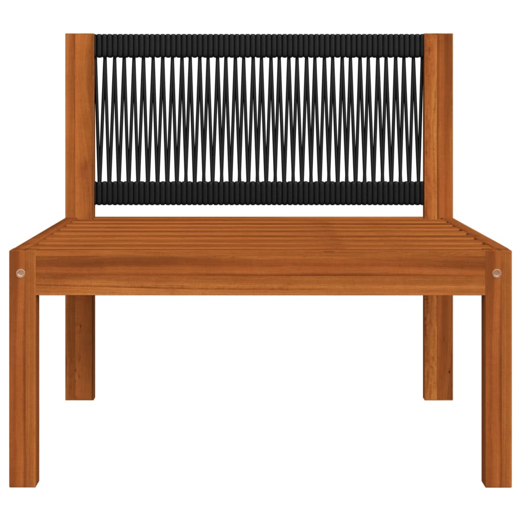 3-Delige Loungeset Met Kussens Massief Acaciahout 1 Middenbank + tafel + voetensteun