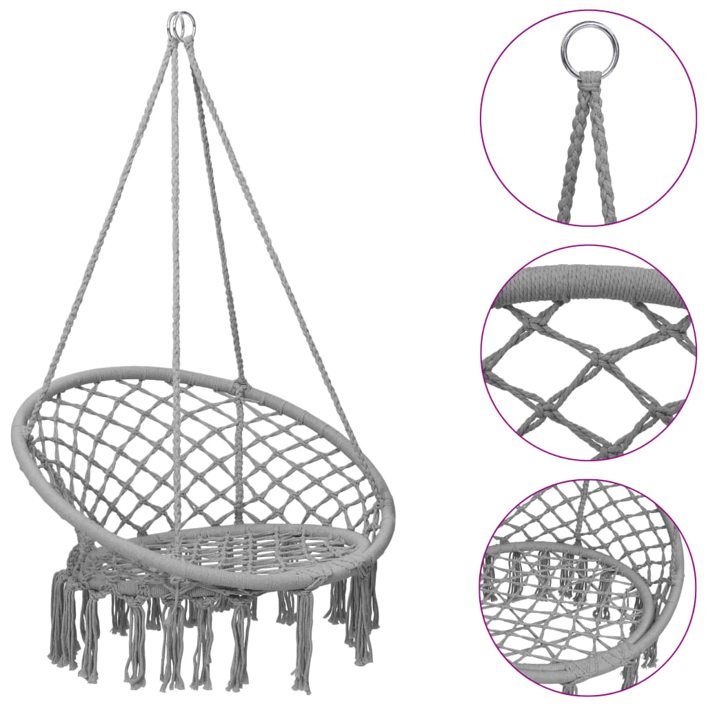 Hangstoel 80 Cm Grijs 1