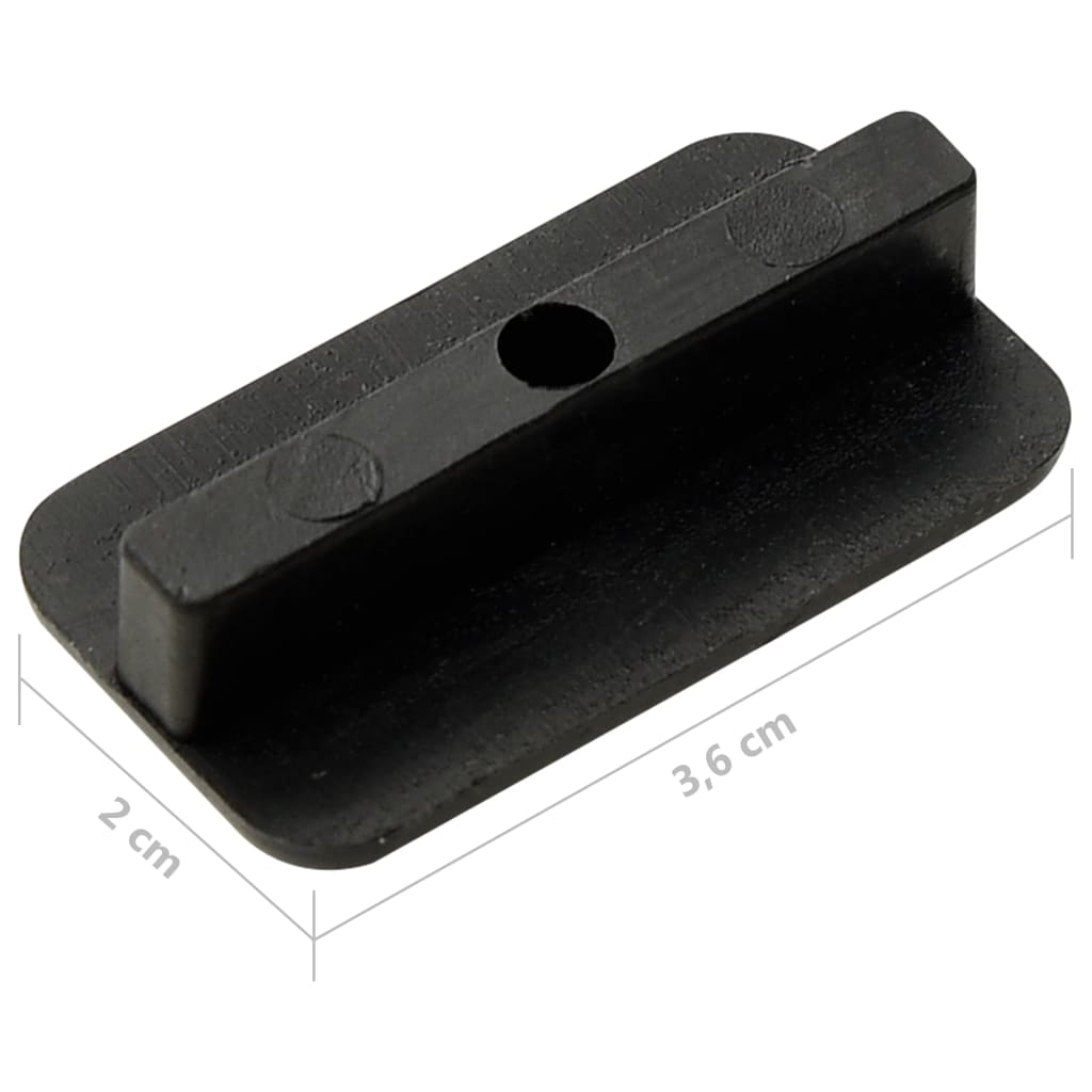 Terrasklemmen met schroeven 200 st kunststof en roestvrij staal