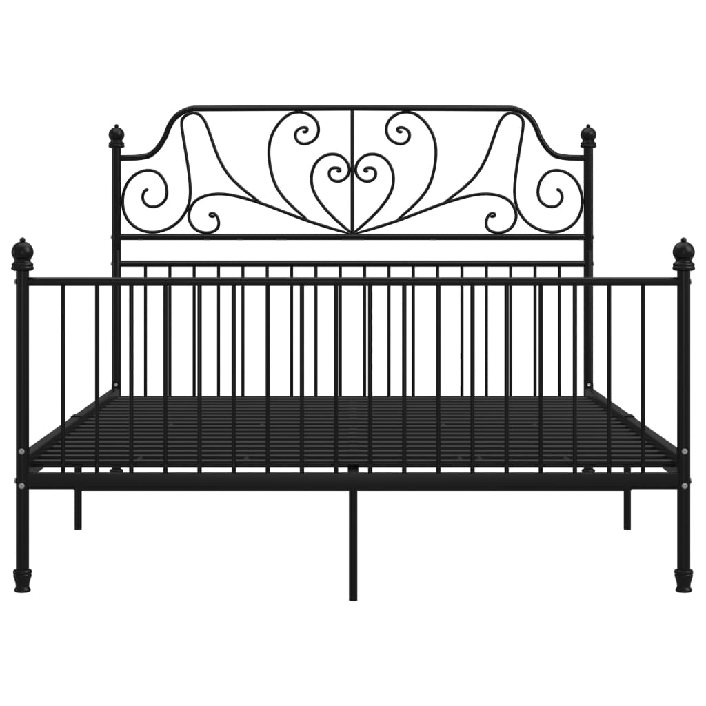 Bedframe Metaal 140 x 200 cm Zwart