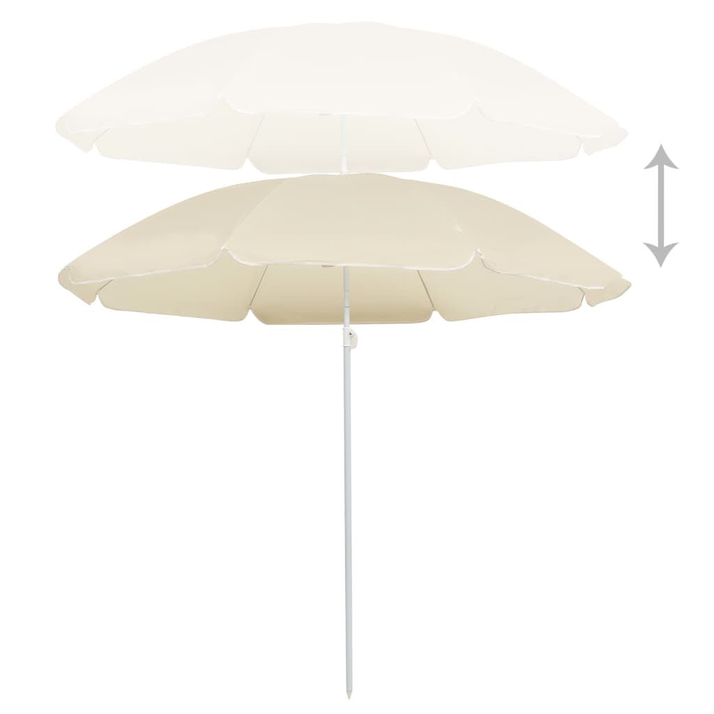 Parasol Met Stalen Paal 180 Cm Zandkleurig