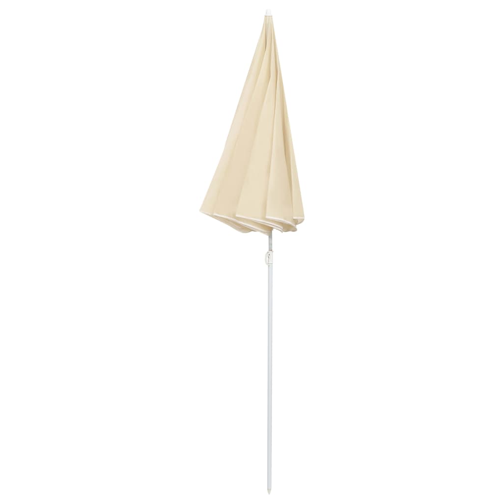 Parasol Met Stalen Paal 180 Cm Zandkleurig