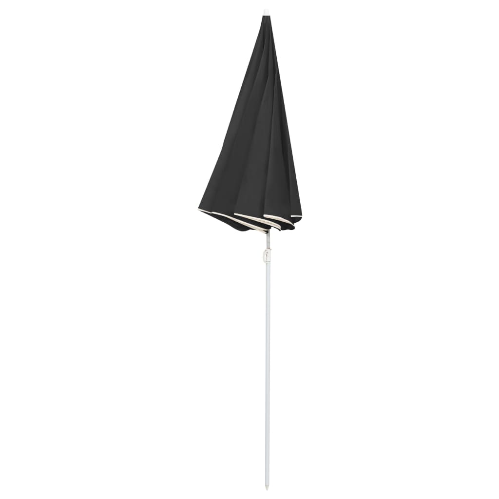 Parasol Met Stalen Paal 180 Cm Antracietkleurig