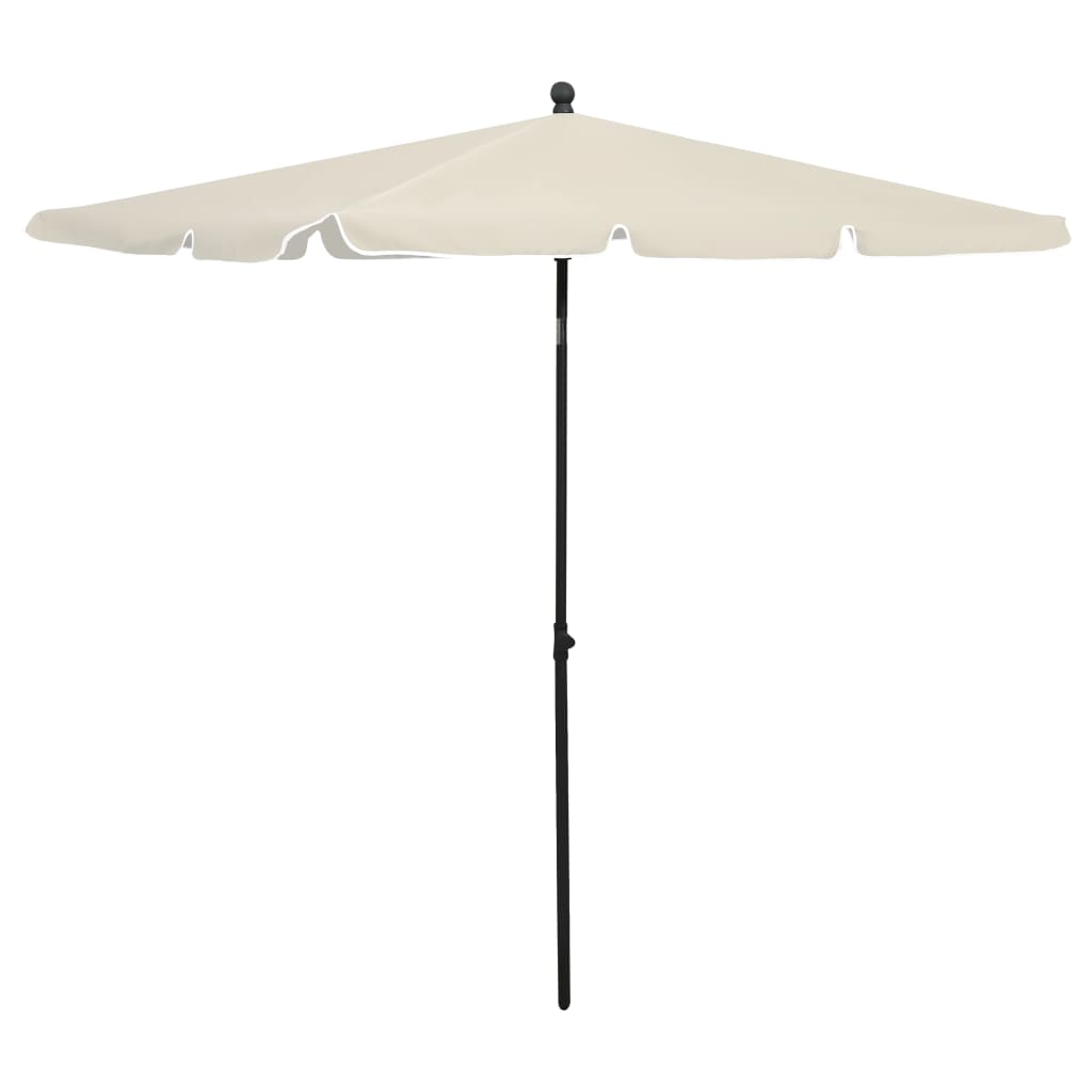 Parasol Met Paal 210X140 Cm Zandkleurig