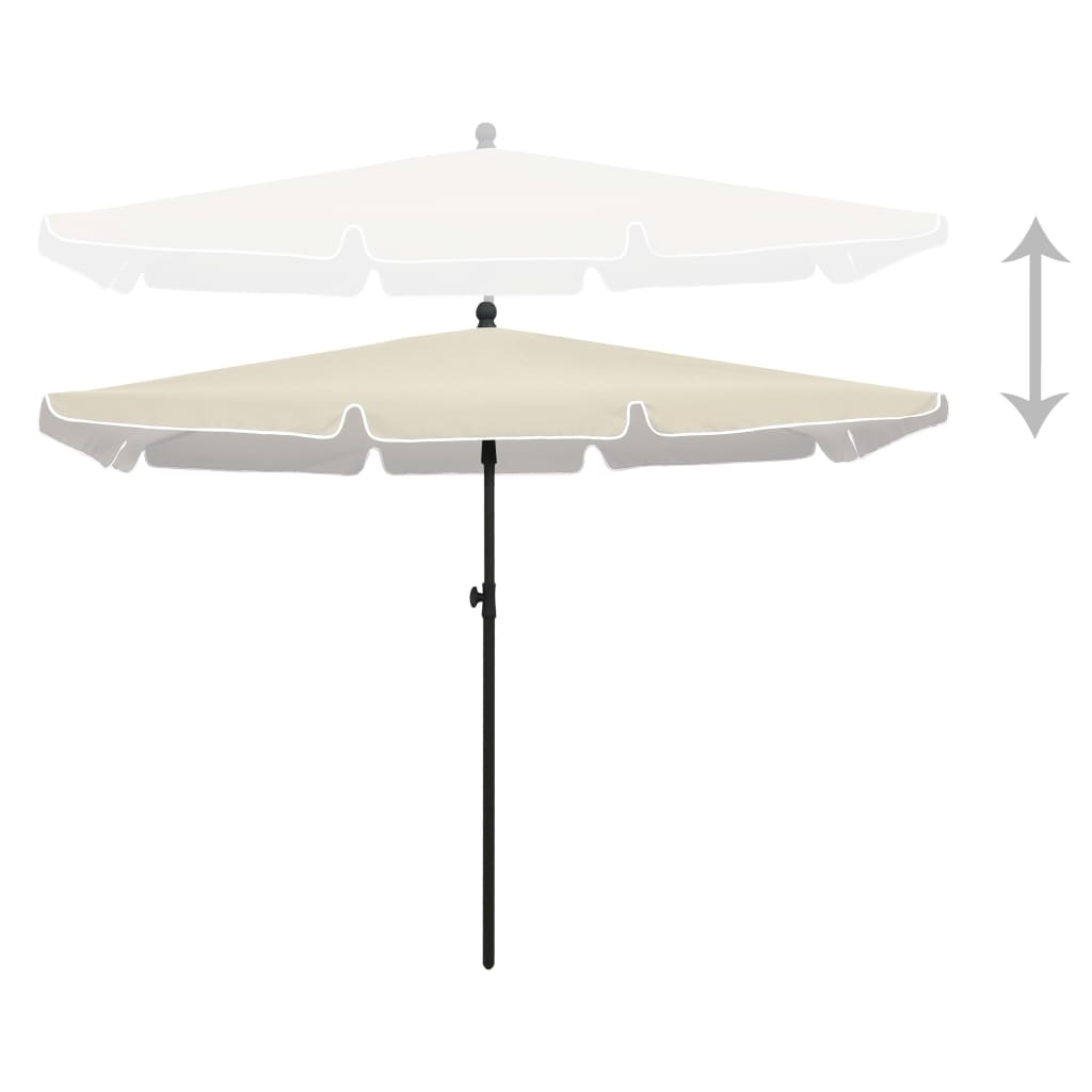 Parasol Met Paal 210X140 Cm Zandkleurig