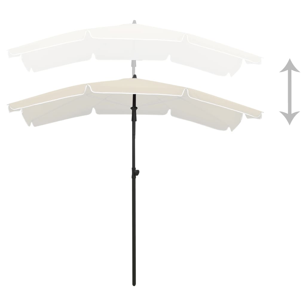 Parasol Met Paal 200X130 Cm Zandkleurig