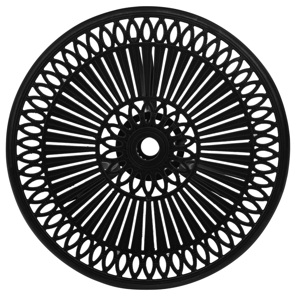 Tuintafel 62X62X65 Cm Gietaluminium Zwart