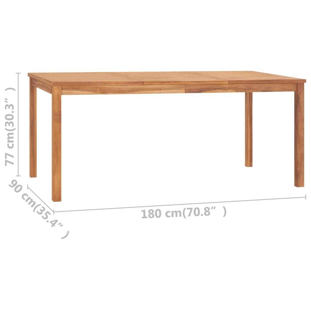 Tuintafel Massief Teakhout 180 x 90 x 77 cm