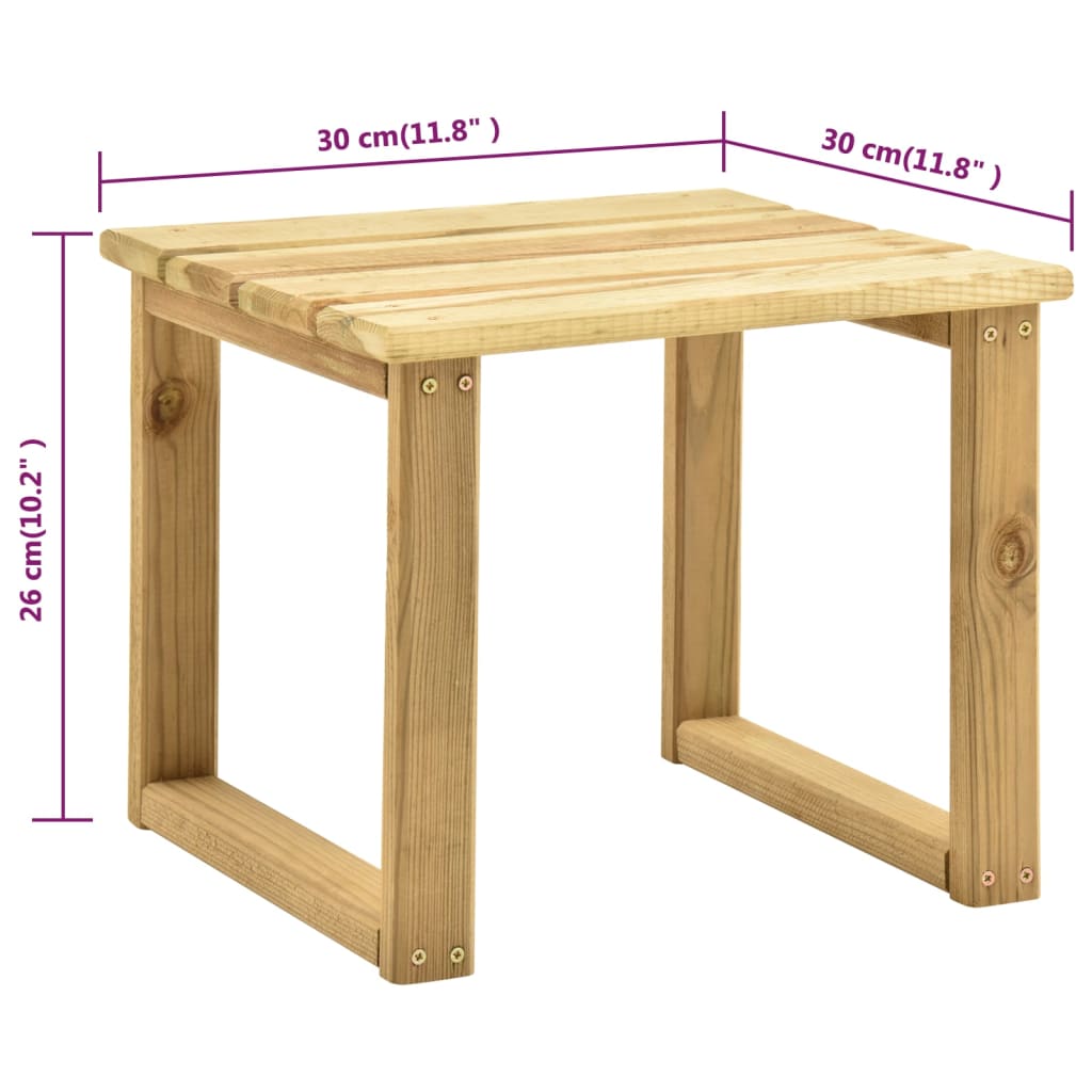 Ligbed met tafel geïmpregneerd grenenhout