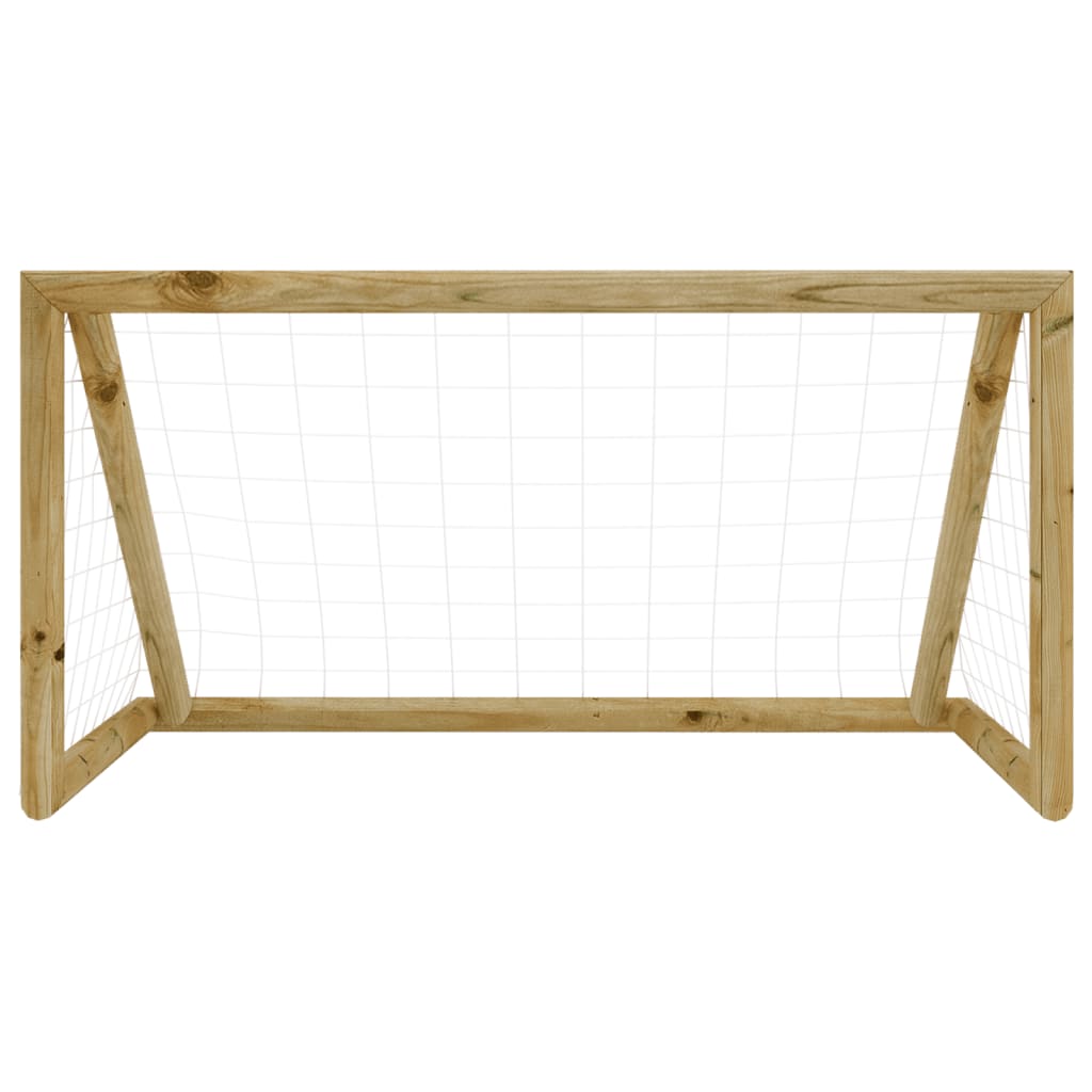 Voetbaldoel met net 120x60x80 cm geïmpregneerd grenenhout