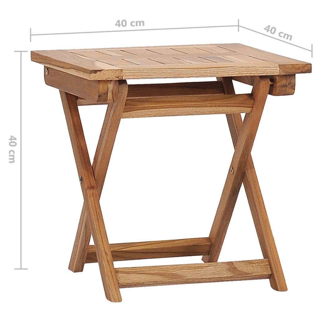 Terrasstoelen met voetensteun en tafel massief teakhout