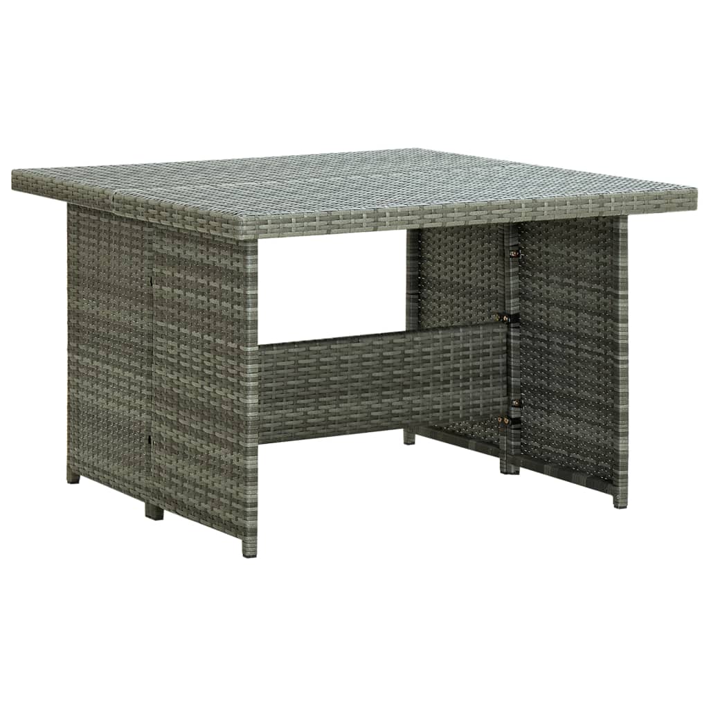 6-Delige Loungeset Met Kussens Poly Rattan Grijs