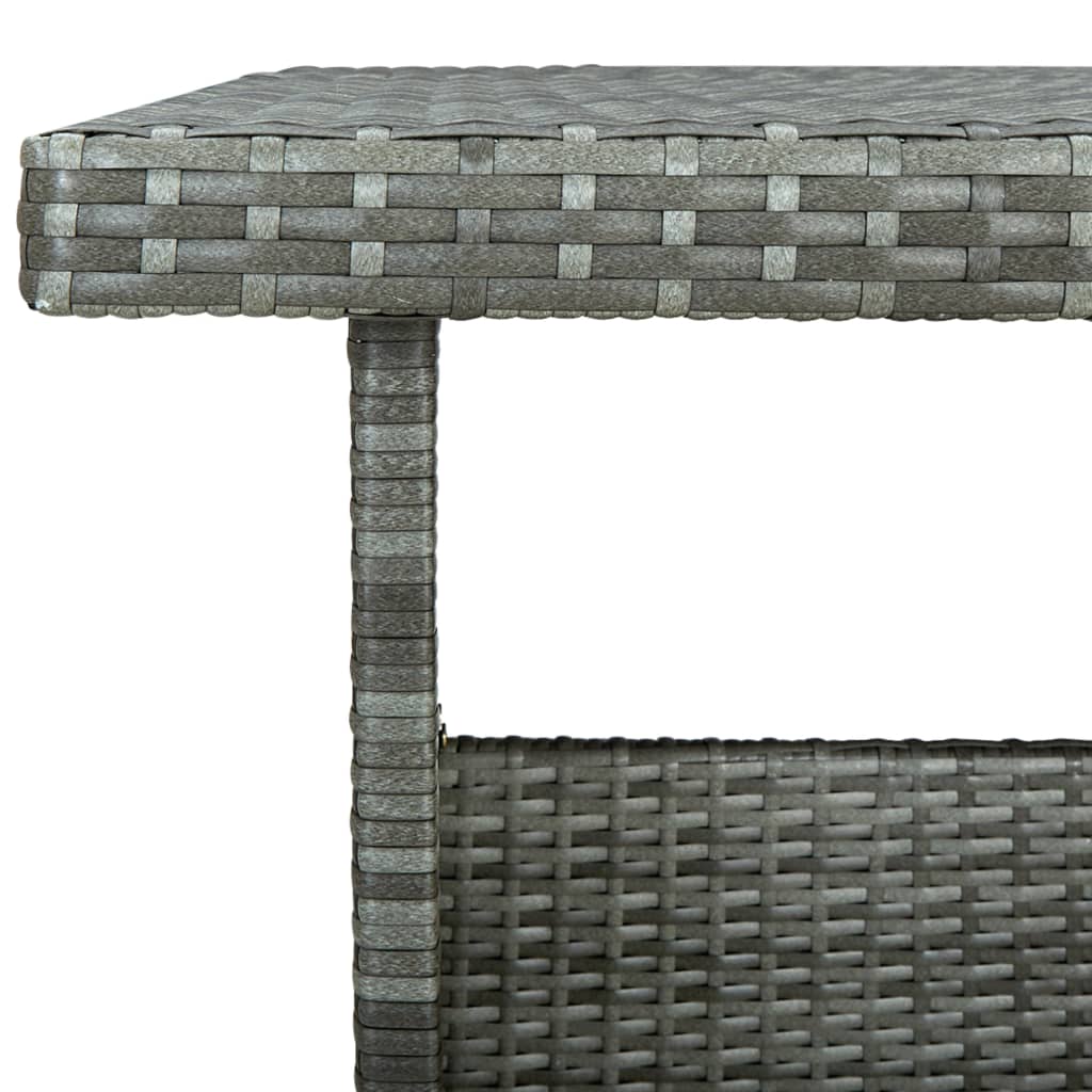 6-Delige Loungeset Met Kussens Poly Rattan Grijs