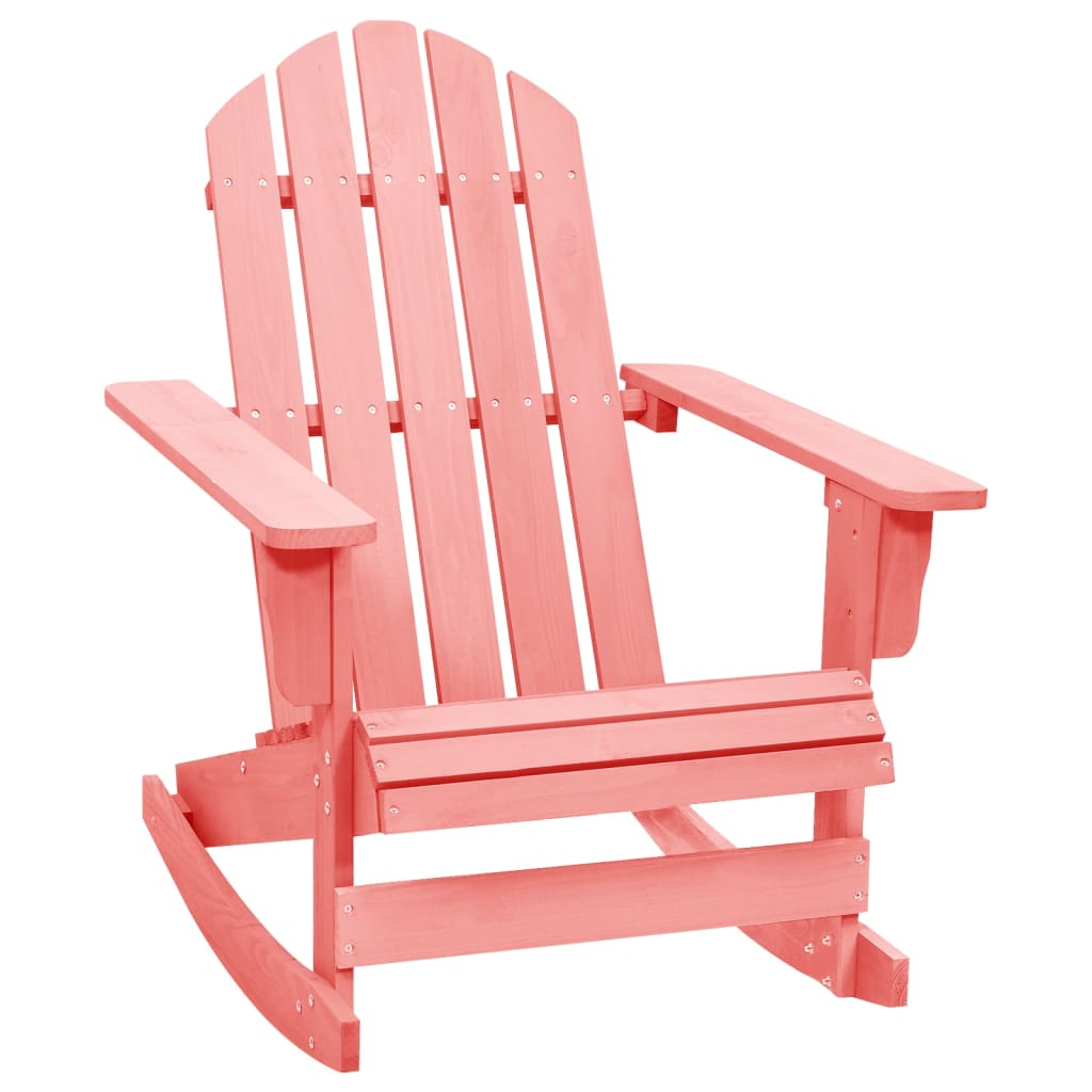 Schommelstoel Adirondack Massief Vurenhout Roze 1