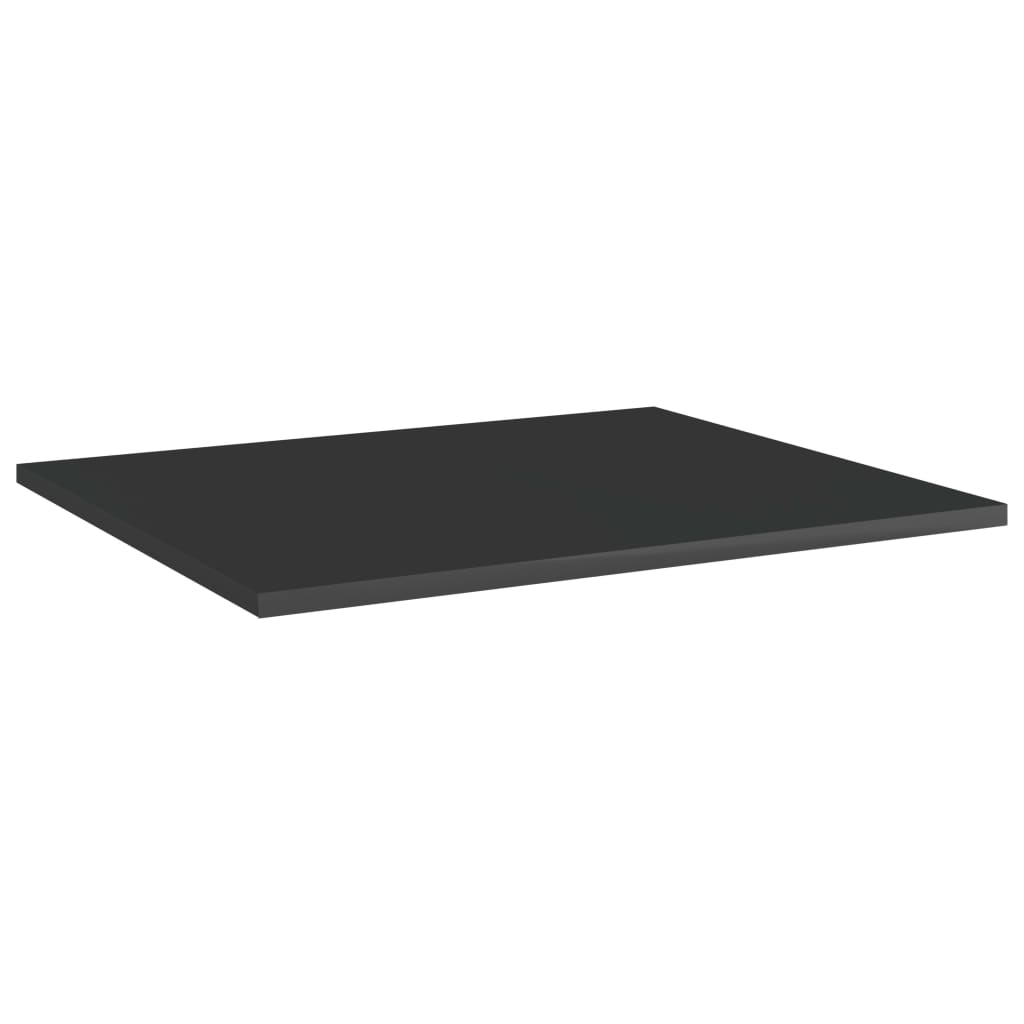 Wandschappen 8 St 60X50X1,5 Cm Spaanplaat Hoogglans Zwart 60 x 50 x 1.5 cm