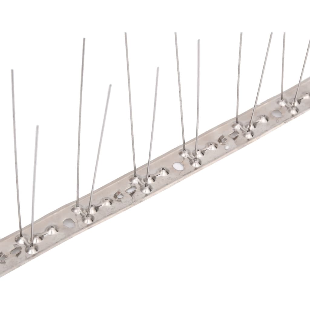 Vogel- en duivenpinnen met 2 rijen 20 st 10 m roestvrij staal