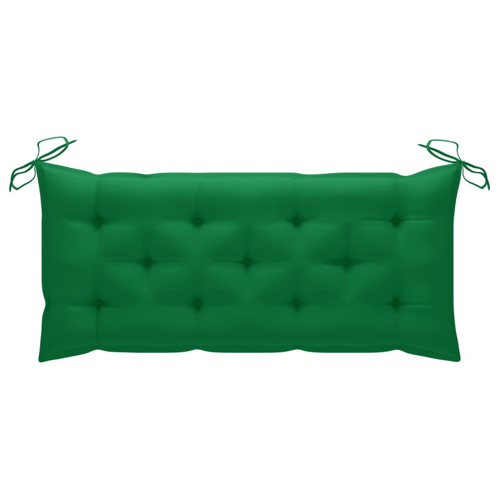 Tuinbank Met Kussen 120 Cm Bamboe 120 x 50 x 7 cm Groen