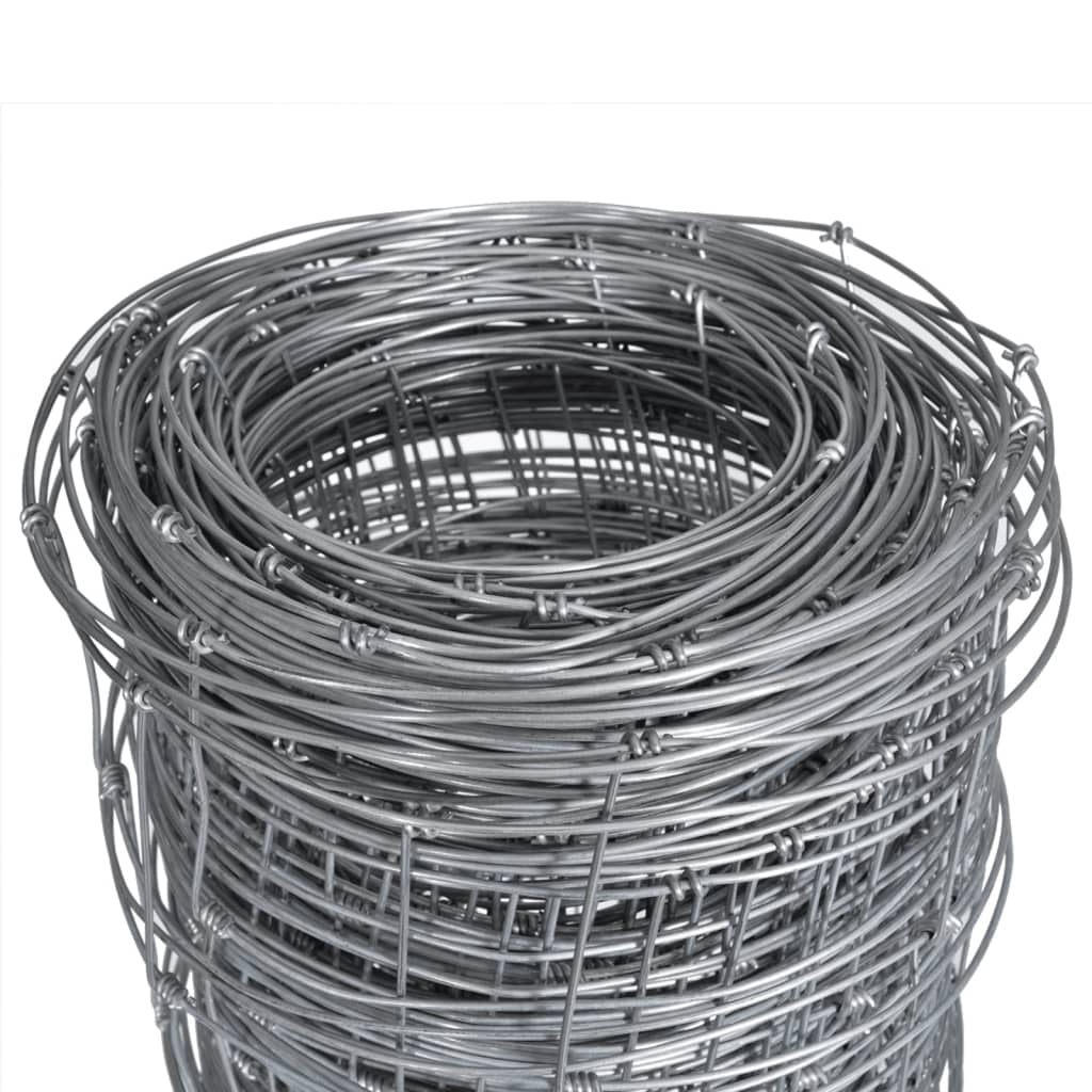 Hek 50X,25 M Gegalvaniseerd Staal Zilverkleurig 15 cm 50 x 1.25 m 21 wires