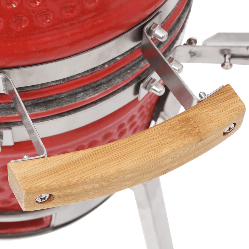 Kamado Barbecue 8 Cm Keramiek Rood