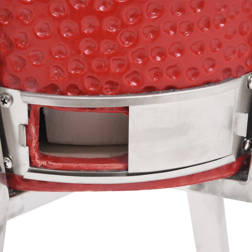 Kamado Barbecue 8 Cm Keramiek Rood