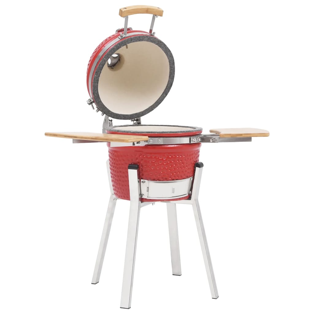 Kamado Barbecue 76 Cm Keramiek Rood