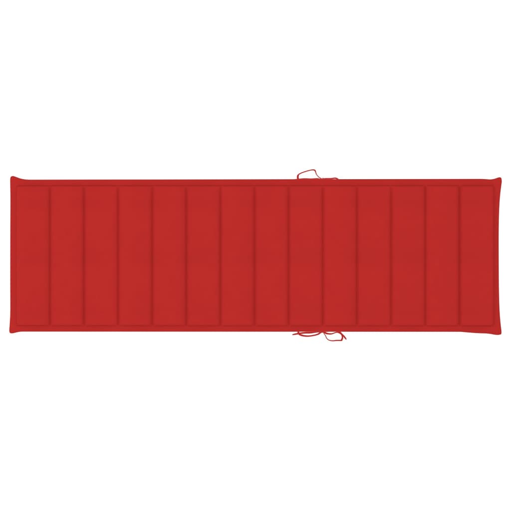 Ligbed Met Kussen Geïmpregneerd Grenenhout Rood