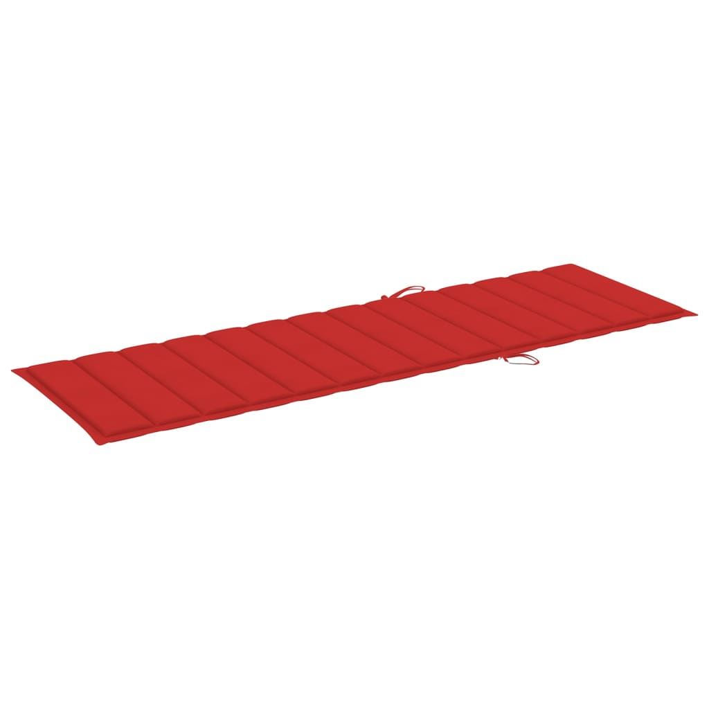 Ligbed Tweepersoons Met Rode Kussens Geïmpregneerd Grenenhout Rood