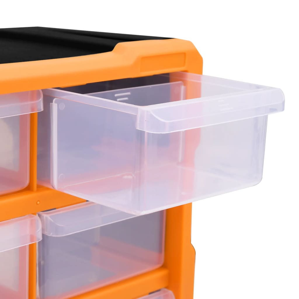 Organiser Met 8 Medium Lades 38X6X47 Cm 18 lades Oranje en zwart