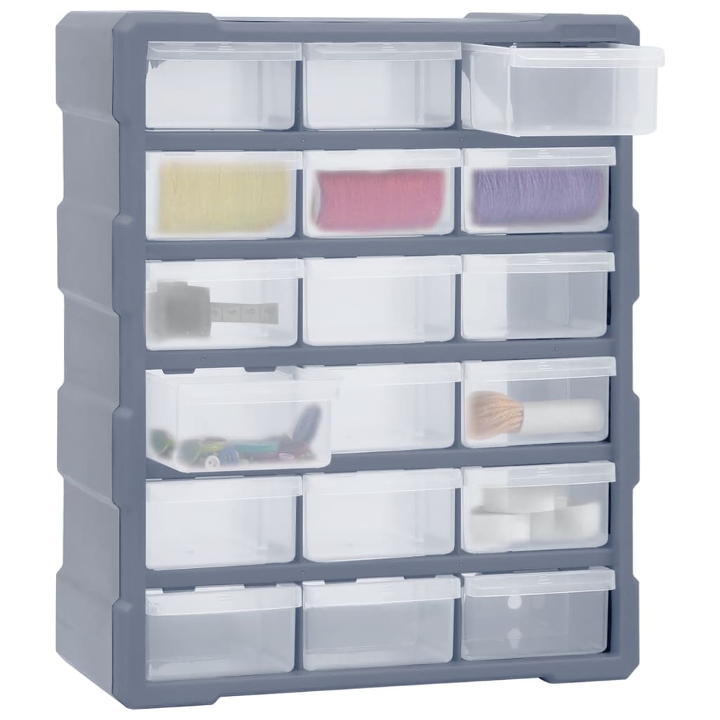 Organiser met 18 medium lades 38x16x47 cm