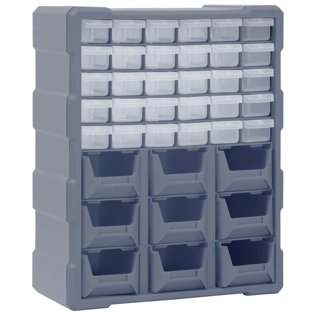 Organiser Met 39 Lades 38X6X47 Cm 30 + 9 lades Grijs