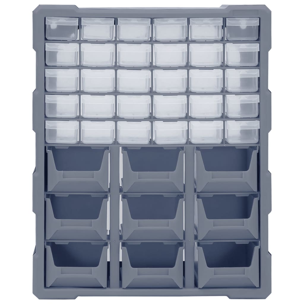 Organiser Met 39 Lades 38X6X47 Cm 30 + 9 lades Grijs