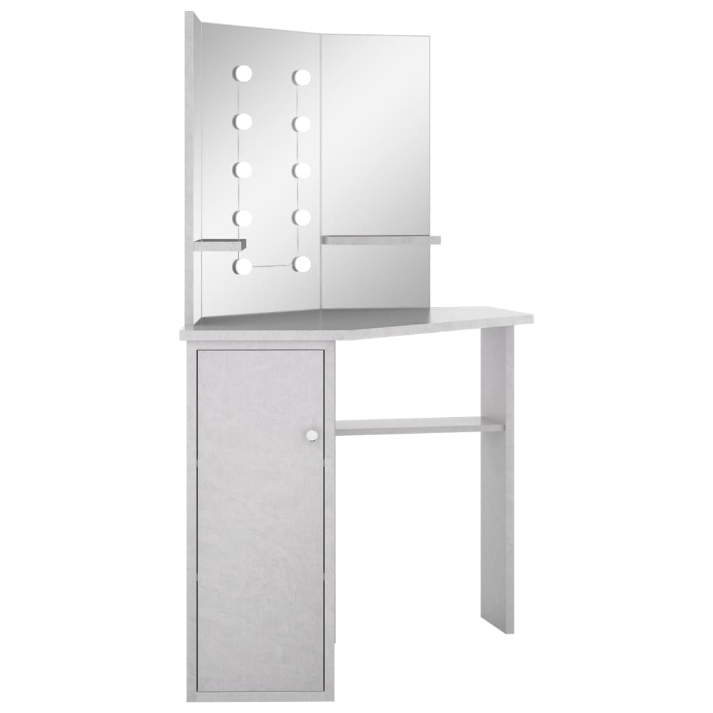 Hoekkaptafel Met Led 111X54X141,5 Cm Betongrijs