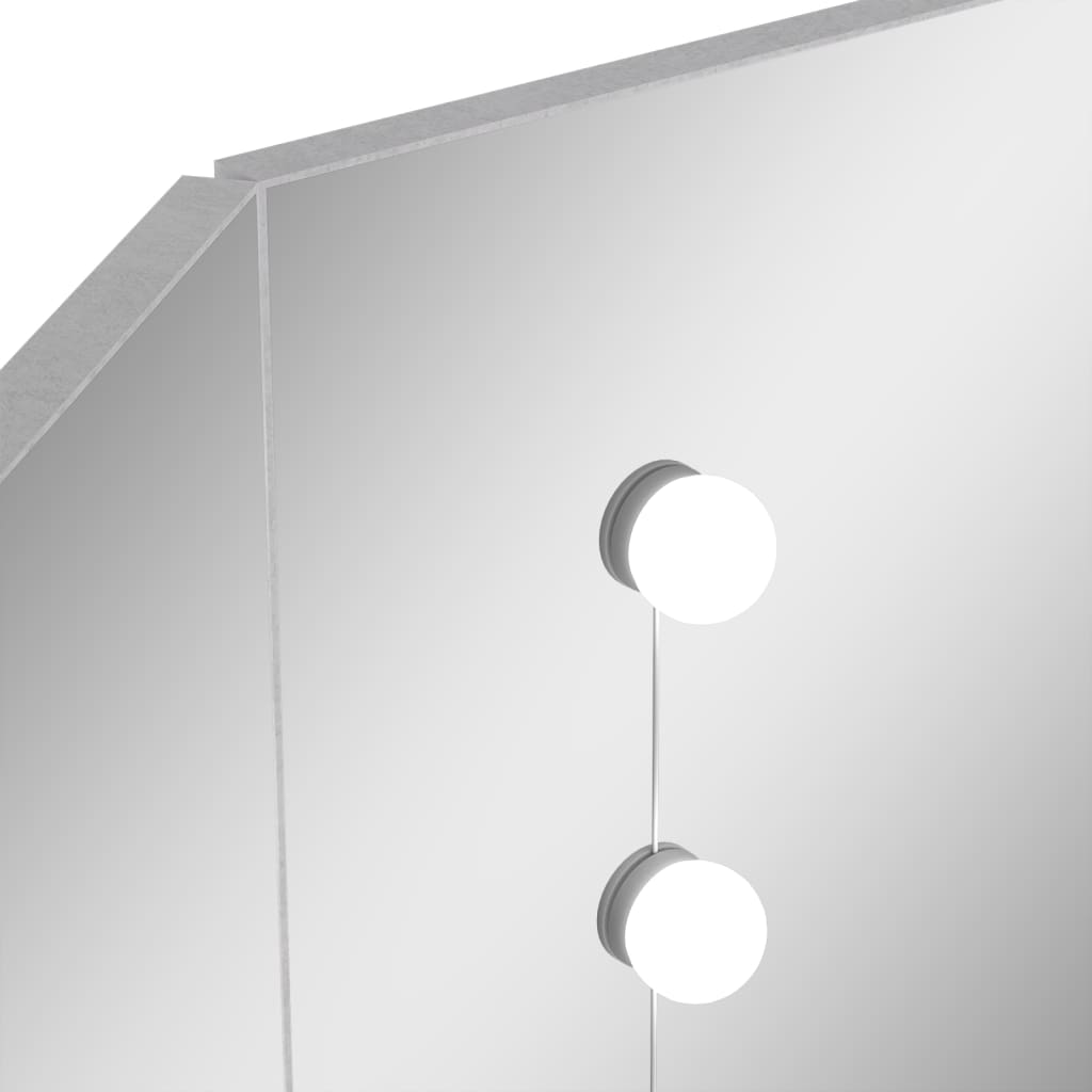 Hoekkaptafel Met Led 111X54X141,5 Cm Betongrijs