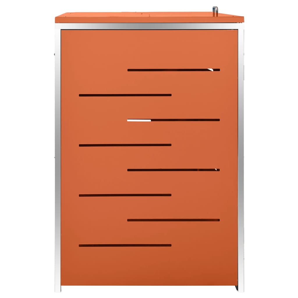 Containerberging Vierdubbel 276,5X77,5X112,5 Cm Roestvrij Staal 4 containers orange