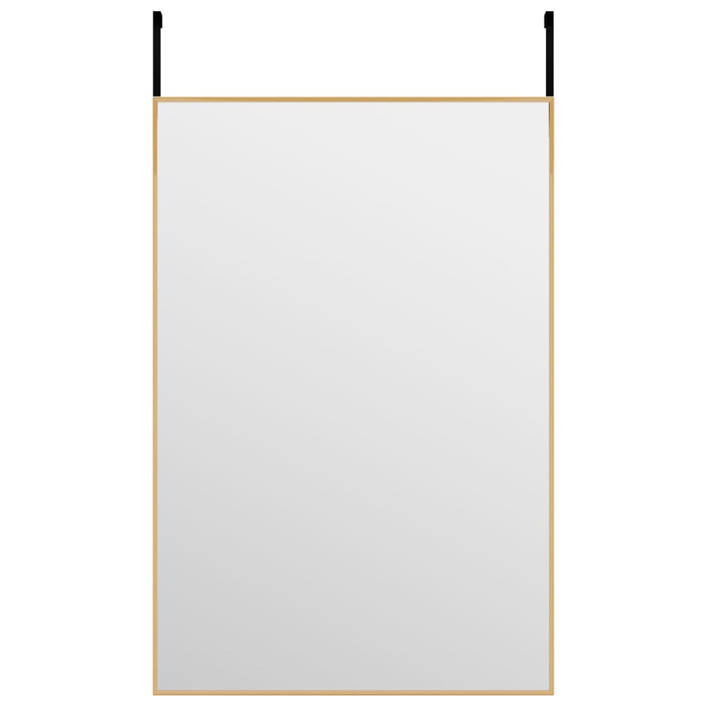Deurspiegel 40x60 cm glas en aluminium goudkleurig