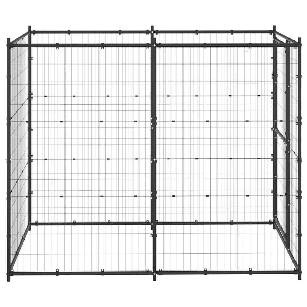 Hondenkennel voor buiten 110x220x180 cm staal
