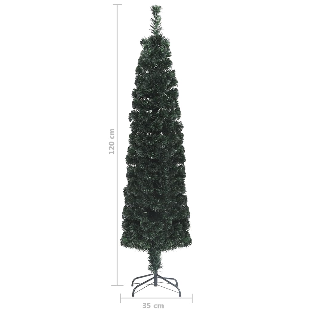 Kunstkerstboom met standaard smal 120 cm glasvezel
