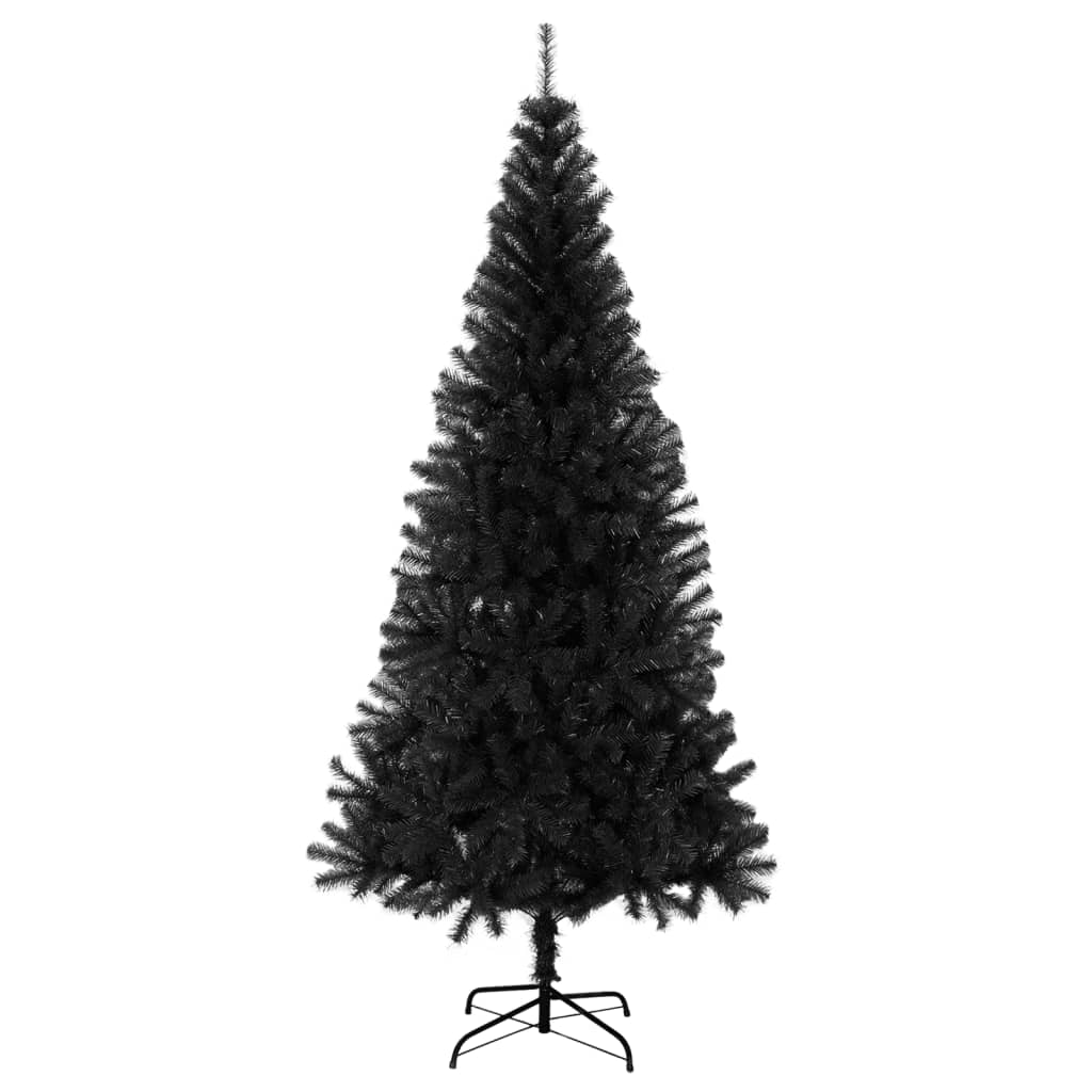 Kunstkerstboom met standaard 240 cm PVC zwart