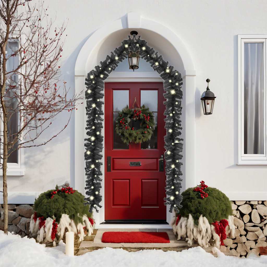 Kerstslinger met LED-lampjes 10 m zwart