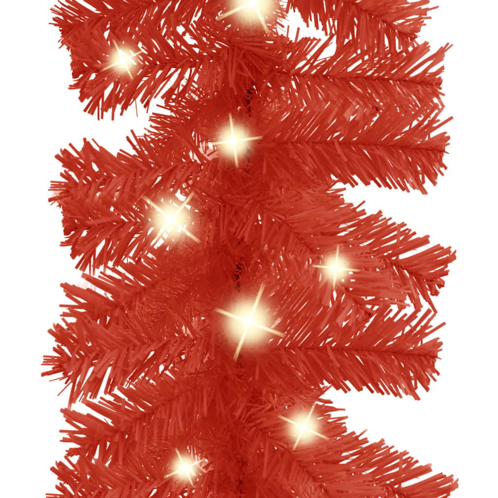Kerstslinger met LED-lampjes 10 m rood