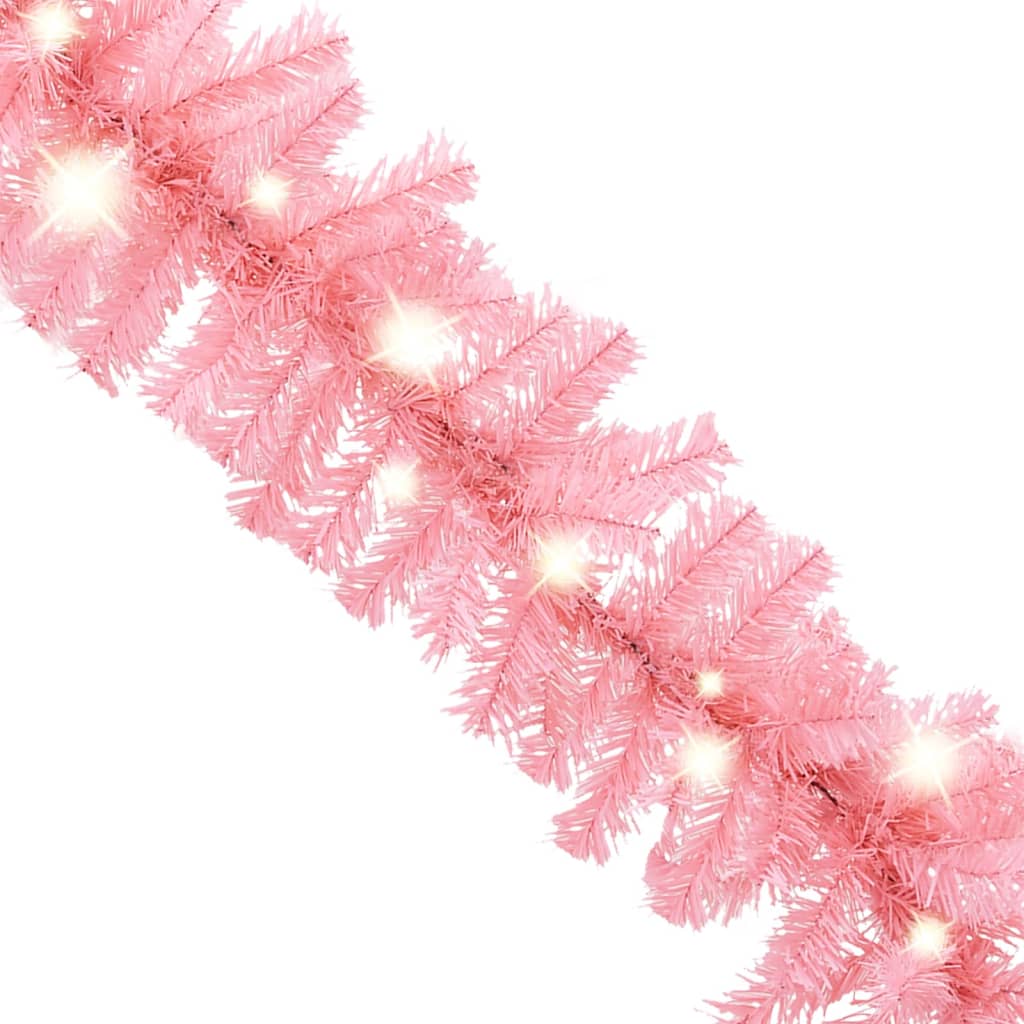 Kerstslinger met LED-lampjes 5 m roze