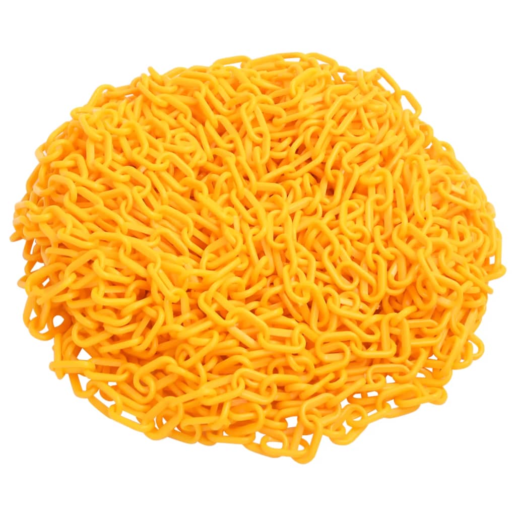 Veiligheidsketting Ø 8 mm 100 m kunststof geel