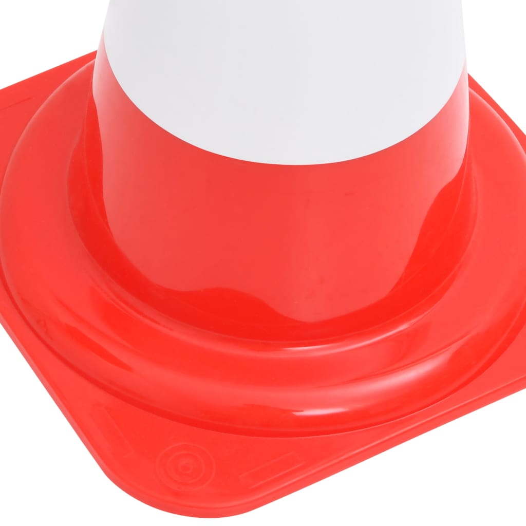 Verkeerskegels 4 st reflecterend 50 cm rood en wit
