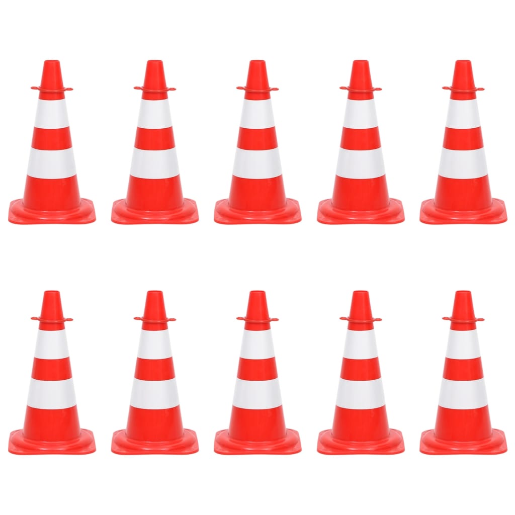 Kegelset met ketting 10 m rood en wit