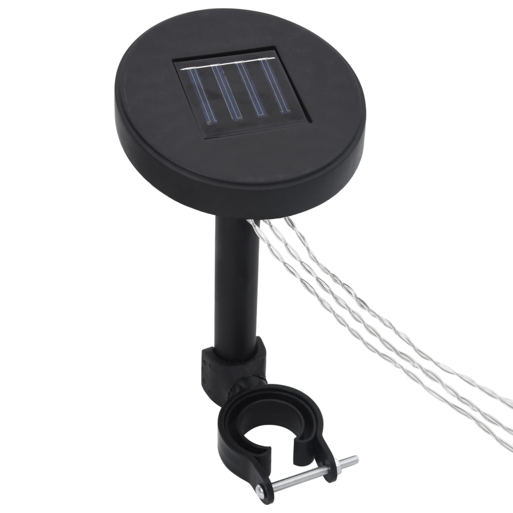 Prieel Met Dubbel Dak En Led-Lichtslinger 3X3 M Wit