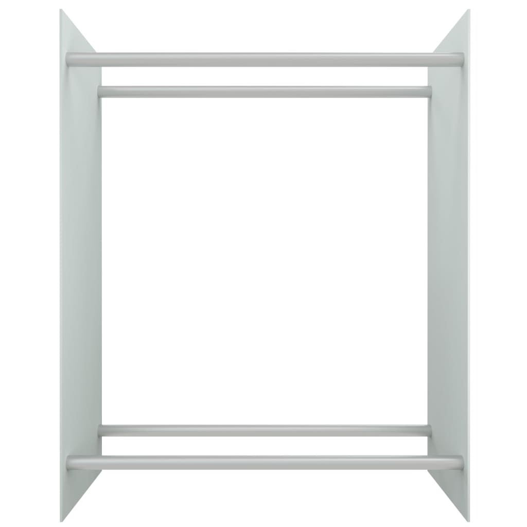 Haardhoutrek 80X35X100 Cm Gehard Glas Wit 80 x 35 x 100 cm
