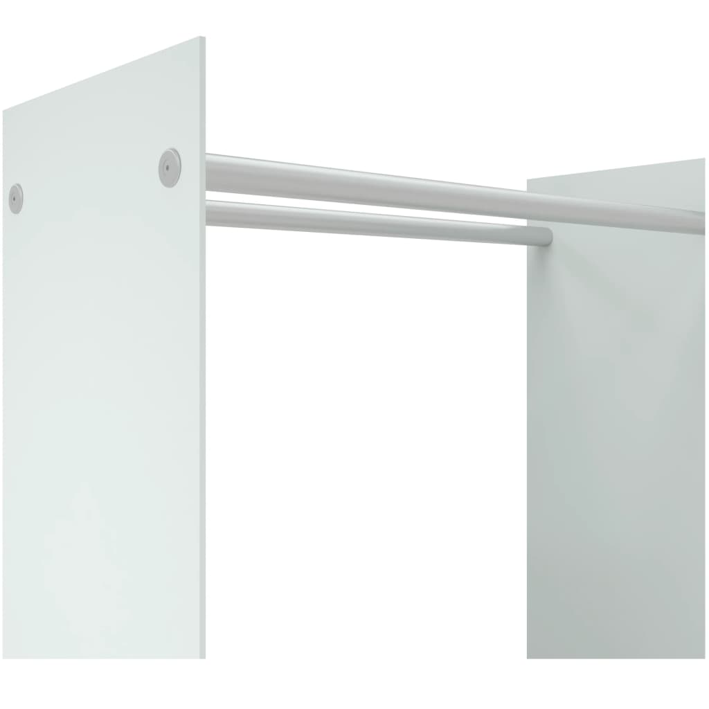 Haardhoutrek 80X35X100 Cm Gehard Glas Wit 80 x 35 x 100 cm