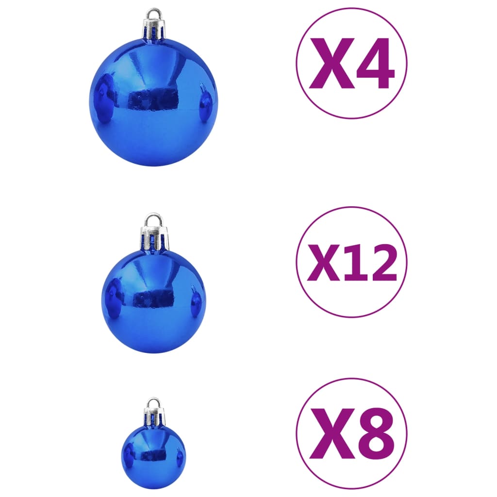 100-delige Kerstballenset blauw