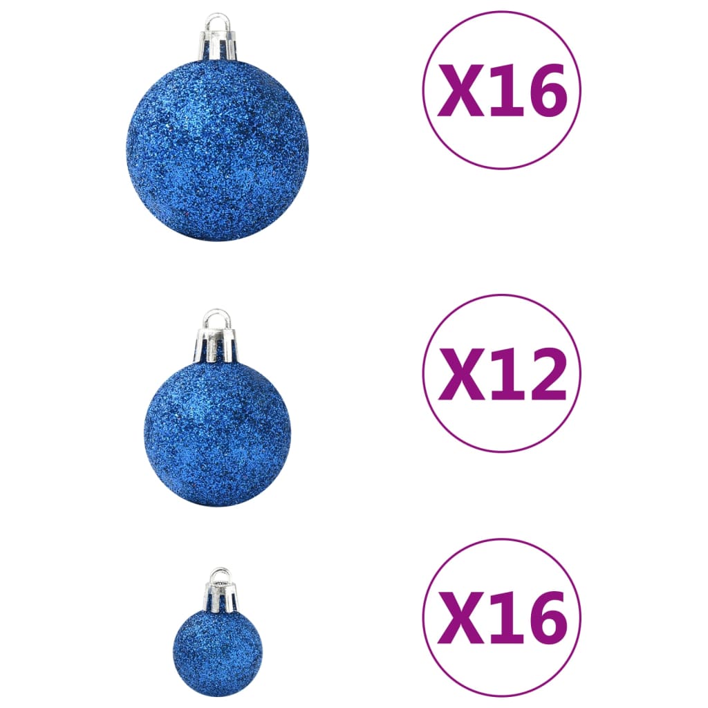 100-delige Kerstballenset blauw